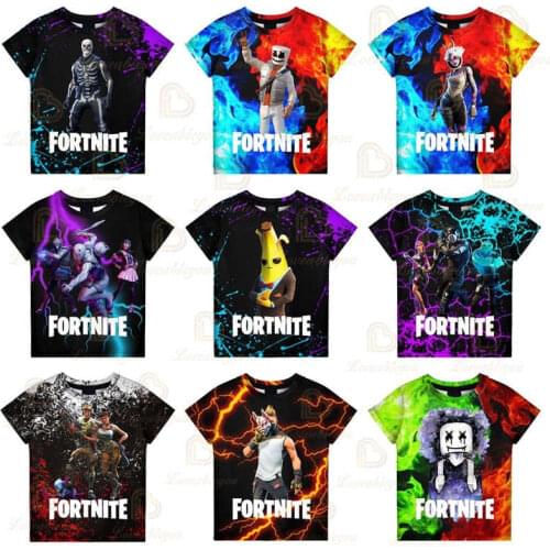 Fortnite Victory Royal 6 To 19 Years Kids Hero Tshirt Battle Royale 3D T-shirt Boys Girls Cartoon Tops Teen Clothes