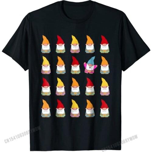 Stand Out Gnome Pattern Shirt Funny Cute Gardening Gift T Shirt Comics New Design Cotton Tops Tees Normal for Men