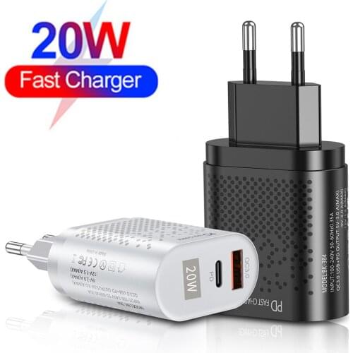 USB Type C Charger Mini Quick Charge 3.0 QC PD 20W Mobile Phone Charger for iPhone 12 Samsung Xiaomi Fast Wall Chargers