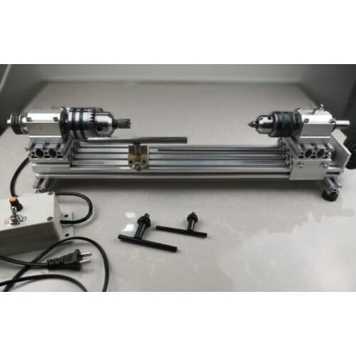 Mini lathe, mini metal woodworking lathe, large torque, stepless speed regulation, high precision, quiet torque