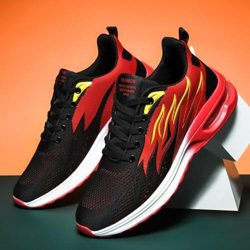 Mens 2021 Fashionable Air Cushion Tennis Shoes Womens Shoes Mens Casual Shoes Sports Shoes Large Size Breathable Mesh Shoes