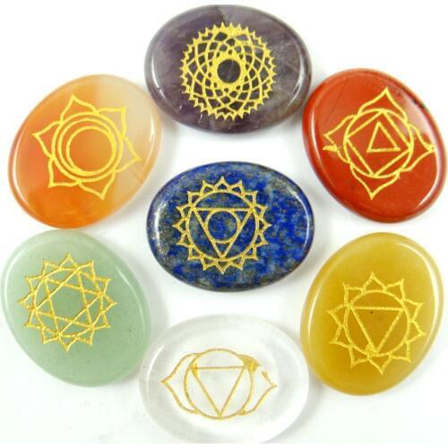 Natural Quartz crystal Turquoises tiger eye Shape purplChakra Ovale pendant for diy Jewelry making necklace Accessories