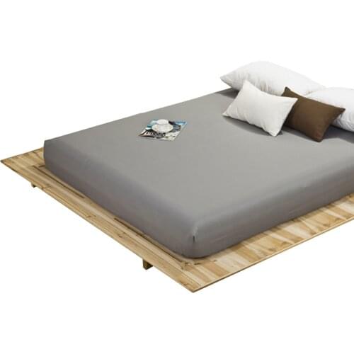 Fitted Sheet Mattress Cover Solid Color Sanding Bedding Linens Bed Sheets With Elastic Band Double Queen Size Bedsheet
