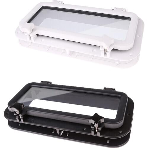 1Pcs Rectangular Porthole Window with ABS Plastic & White Glass - Easy Assembly and Disassembly