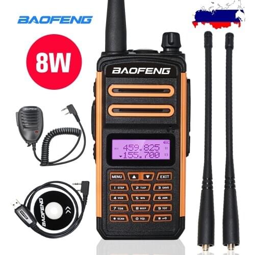Tri-Band Radio BaoFeng UV-H9 Walkie Talkie 8W High Power 136-174MHZ/220-260MHZ/400-480MHZ Handheld Two Way Radio FM Transceiver