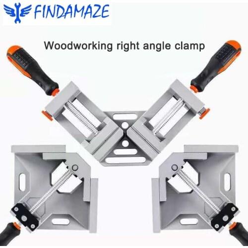 Single Handle Right Angle Clamp Manual Tool 90 Degree Adjustable Woodwork Fixture Right Angle Aluminum Alloy Single Handle Tool