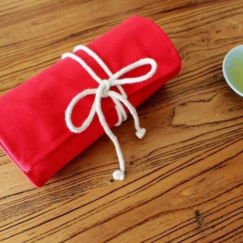 Canvas Pencil Case 36/48/72 Holes Roll School Pencil Bag material escolar School Supplies estuche escolar Secret Garden pen Case