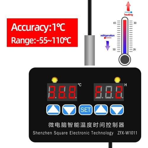 ZFX-W1011 Microcomputer Thermostat Temperature Controller Intelligent Electronic Temperature Control Regulator 12V 24V 220V