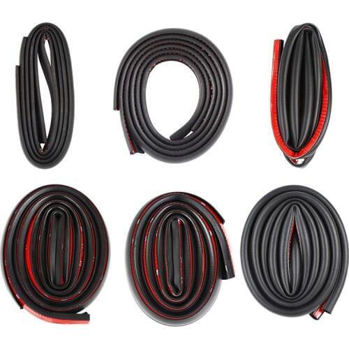 Door Seal Kit Soundproof Strip Weather Stripping Wind Noise Reduction Kit Weather Draft Seal Strip for Tesla Model 3 Front&Rear
