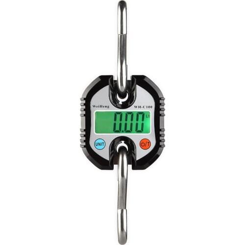 WeiHeng WH-C100 150kg Mini Heavy Duty Electronic Digital Stainless Steel Hook Scale Hanging Crane Scale LCD Loop Weight Balance
