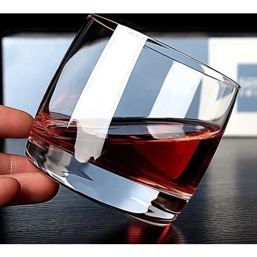 High Quality Round Heavy Base Clear Glass,Glassware Whiskey Drink Cups,Set of 2