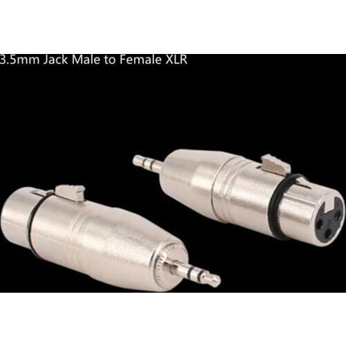 XLR 3 Pin Female Jack To 3.5mm 1/8" TRS Male Stereo Microphone Audio Adapter Converter Connector
