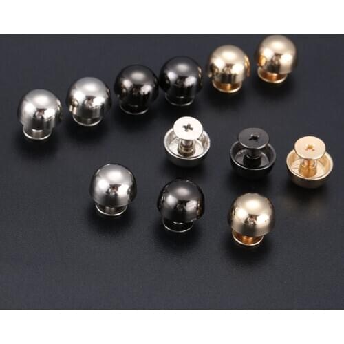 10pcs Bag Studs Rivets Mushroom Dome Screw Punk Garment DIY decorated Clothes Alloy Metal Gold Bronze Silver 12mm