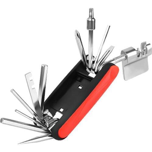 13 in 1 Multi-function Combination Bicycle Tools Bicycle Chain Cutter Tyre Repair Wrench Opener Inner Hex 2-5mm Screwdriver