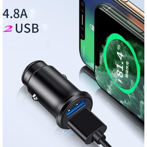 4.8A 5V For Honda Civic CRV Jazz Fit Accord HRV Odyssey Car Chargers 2 Ports Fast Charging Dual USB Car-charger Adapter