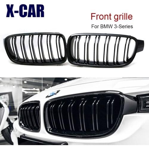 X-CAR 2 pieces of error-free premium front grille for BMW 3 Series F30 F31 F35 2012-2017 auto parts