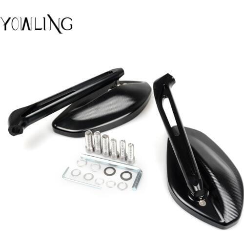 Stripe Rearview Side Mirrors Stripe Rearview Mirrors For ducati 848 Monster 796 696 Diavel Carbon 1199 1098 1199 Panigale S