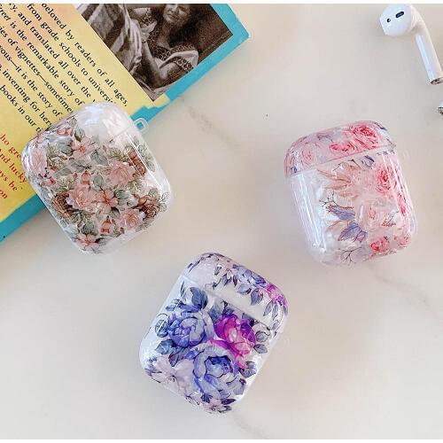 Colorful Shell Texture Earphone Case For AirPods 2 1 Cases Cute Soft Chrysanthemum Protective Cover for AirPod Air Pods Case