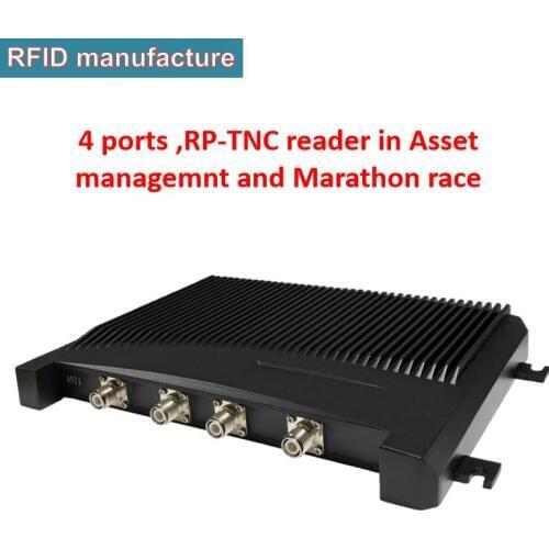 Impinj R2000 chip RFID fixed 4 ports uhf reader for parking people access warehouse management marathon rfid sports timing race