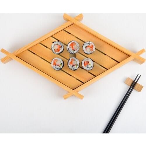 Wood Sushi Board Rectangular Sushi Platform Cooking Sashimi Japanese And Korean Cuisine Tableware Serving Plate Tray