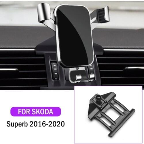 Car Mobile Phone Holder For Skoda Superb 3 2016 2017 2018 2019 2020 Air Vent Mounts GPS Stand Navigation Bracket Car Accessories