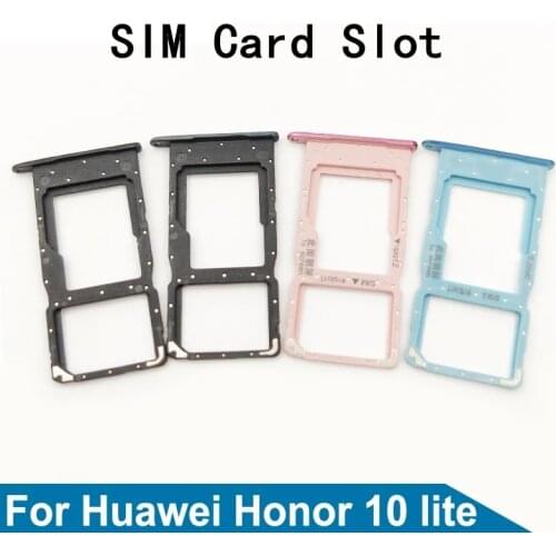 For Huawei P Smart 2019 / Honor 10 Lite Nano Sim Card Holder Tray Dual TF SD Card Slot Replacement Parts