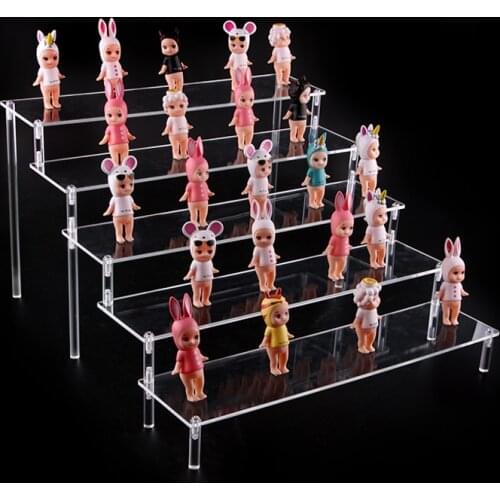 Action Figure Display Stand Toy Model Display Stand Decoration Put Doll Doll Hand Handle Trapezoidal Shelf Box Accessories