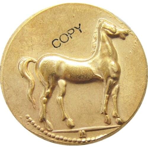 G(31)CARTHAGE Zeugitania Electrum Stater 310BC Tanit Horse Ancient Greek Gold Plated copy Coin