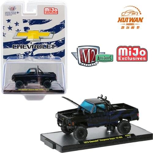 M2 1:64 1973 Cheyenne Super10 diecast Collection of die-casting simulation alloy model car Children toys