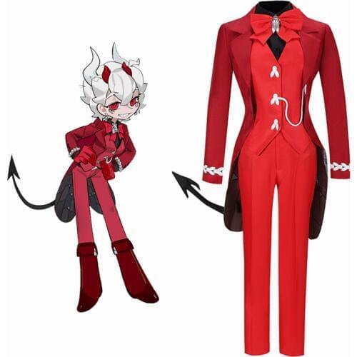 Game Helltaker the Great Fly Beelzebub Cosplay Costume Adult Women Men Outfits Shirt Pants Jacket Vest Tail Halloween Carnival
