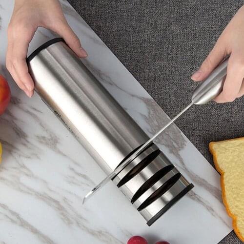 Kitchen multi-functional household grinder tool grinding stone outdoor kitchen double-sided grinder knife sharpener electric