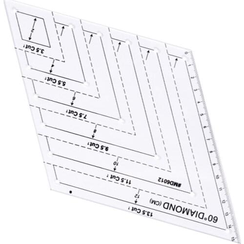 Patchwork Quilting Template Ruler Kit Stencil Diamond Grade Ruler Quilting Ruler Transparent Acrylic Sewing Patchwork Craft
