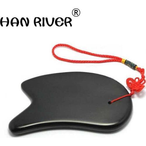 Natural stone needle scrapping plate Black stone needle scraping board