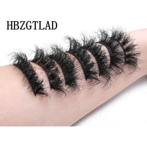 NEW luffy Mink Lashes Dramatic Long Messy Natural Fake Eyelashes 25mm Hamdmade 100% Real 3D Mink Eyelashes Makeup False Lashes