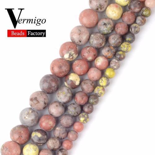 Wholesale Red Plum Jaspers Beads Natural Stone Round Loose Beads For Jewlery Making 4-12mm Pick Size Diy Bracelet 15" Bijoux