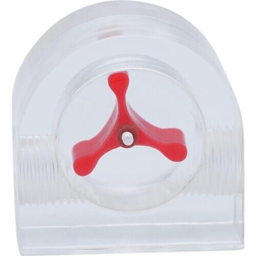 1pc Acrylic Semicircle 2 Way Flow Meter Indicator Port PC Computer Liquid Water Cooling System Accessory