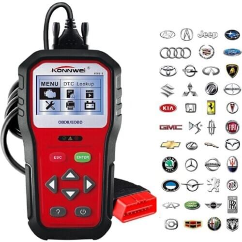 Professional OBD2 Scanner KW818 Code Reader Anto Diagnosis Scanner with Russian Spanish Automotive Escaner Portugues OBD Tools