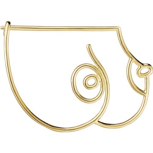 Timlee E152 Personality Abstract Chest Earring Bust Alloy Bosom Drop Earrings Popular Jewelry Wholesale