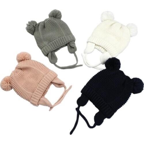 3 Sizes Baby Hats 0-2 Years Boys Girls Hats Kids Winter Hats Bonnet Enfant Hat For Children Baby Muts Dropshipping KF744