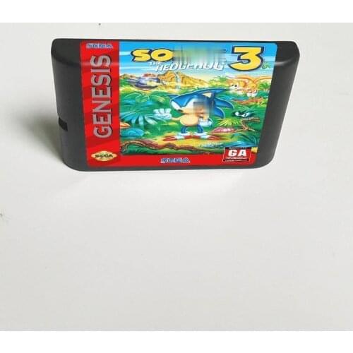 Soniced Game The Hedgehog 3 - 16 Bit MD Game Card for Sega Megadrive Genesis Video Game Console Cartridge