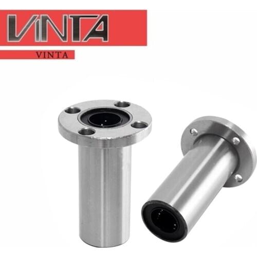 Extended round flange linear bearing 1pcs/lot LMF6 8 10 12 13 16 20 25 30 35 40 50LUU rolamentos CNC Linear bearings Shaft Ball