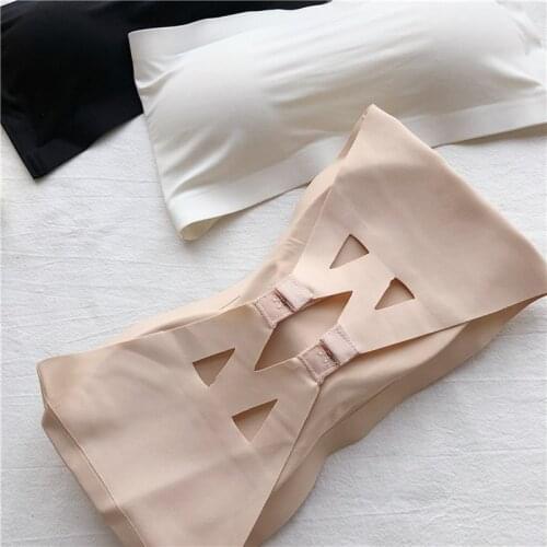 2021 New One Piece Seamless Tube Tops Women Invisible Bra Intimates Strapless Bustier Bandeau Breathable Wrapped Chest Underwear
