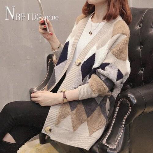 Fairy Lazy Style Cardigan Women Sweater Thick 2020 Fashion Knitting Female Sweaters