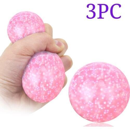 1/2/3PC Stress Relief Balls Exercise Hand Ball DNA Color Ball Hand Grip 15mL