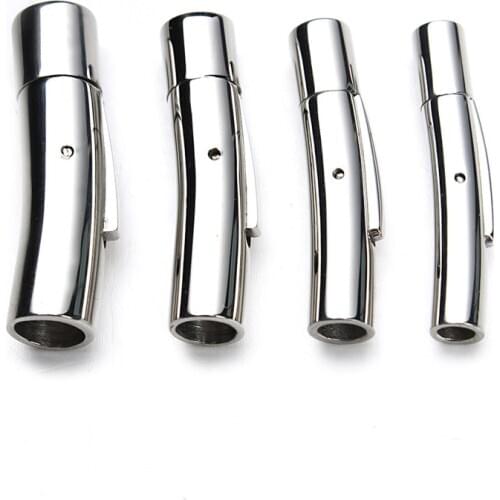 1pcs/lot Hole Size 3/4/5/6mm Stainless Steel Round Magnetic Screw Clasp For Bracelet Jewelry Making Findings