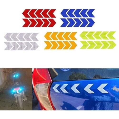 10Pcs Car Reflector Sticker Multi-Color Automobile Reflective Strip Auto Exterior Protect Accessories for Motorcycle