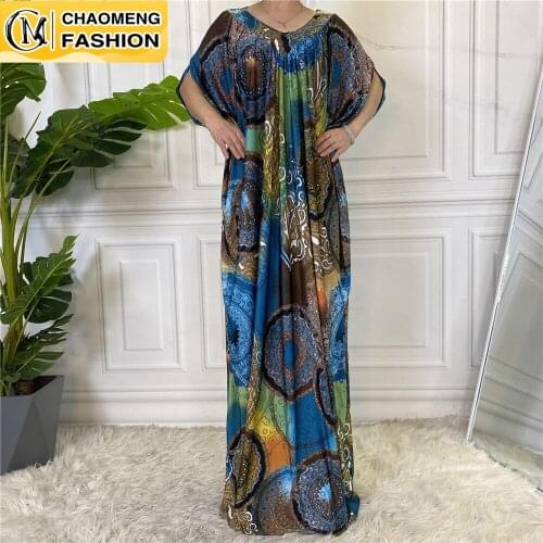 2021 Summer Fashion Printed Vestido De Mujer Plus Size Maxi Dress Bohemian Clothing America Europe Africa Women Beach Robe