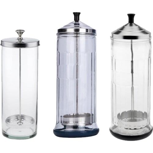 3x Disinfection Jar Container Sanitizing Glass Jar for Barber Manicure Salon