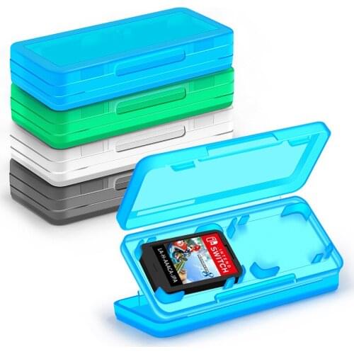 4 in 1 Game Card Case for Nintendo Switch Portable Game Cartridge Storage Box for N-Switch Gamecard Protective Hard Shell Cover