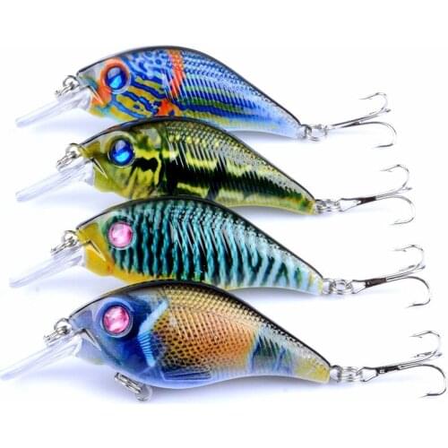 7.5cm/10.2g colorful Minnow Wobblers Pike Fishing Lure Artificial Bait Hard Swimbait Mini Crankbaits Fishing Tackle Lures